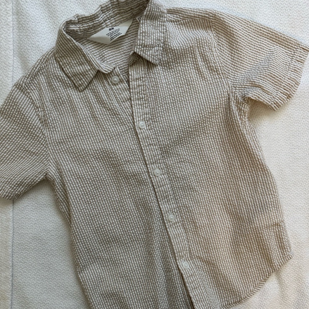 H&M Kids Tan Button Down Shirt